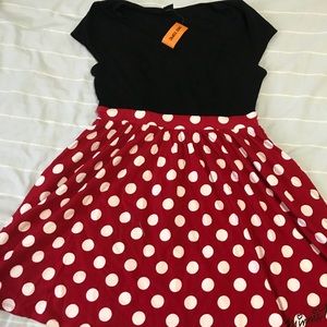Disney Minnie mouse red polka dot dress